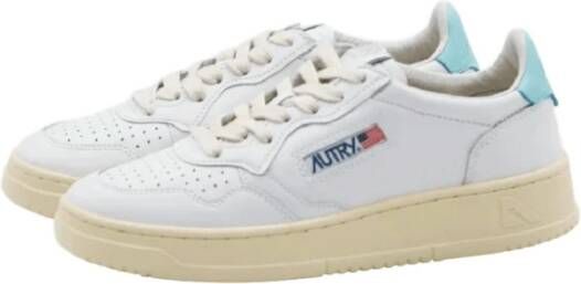 Autry Retro Lage Sneaker Wit Turquoise White Dames