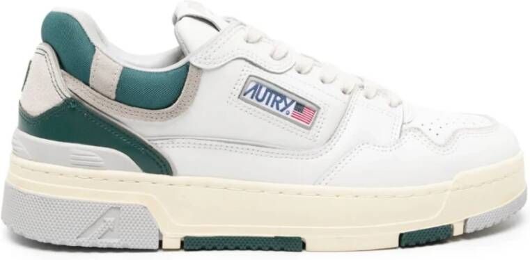 Autry Witte Leren Sneakers met Logo Detail White Heren