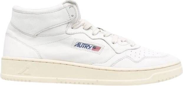 Autry Witte High-Top Sneakers Met Geperforeerde Details White
