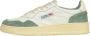 Autry Medalist Lage Sneakers Wit en Militair Groen Suède White Heren - Thumbnail 18