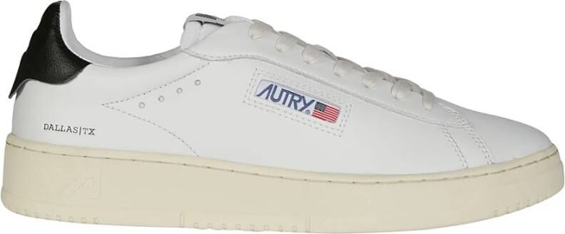Autry Witte Sneakers met Logo en Contrast Hiel White
