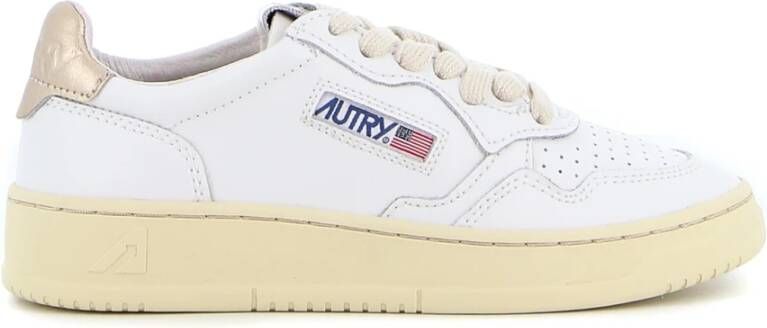 Autry Witte Gouden Dames Sneakers Aw23 Stijl White Dames