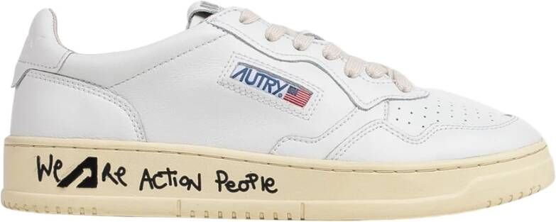 Autry Witte sneakers met geverfde zool voor vrouwen White Dames