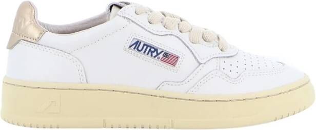 Autry Witte Gouden Dames Sneakers Aw23 Stijl White Dames