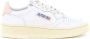 Autry Medalist Low Sneakers In Leather Color White Pink Wit Dames - Thumbnail 1