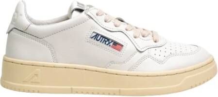 Autry Witte Leren Lage Sneakers Leren Sneakers White Dames