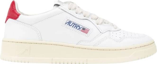 Autry Vintage lage leren sneakers voor vrouwen White Dames