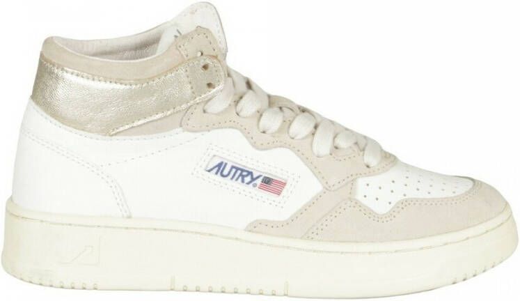Autry Leren Vetersneakers voor Dames White Dames