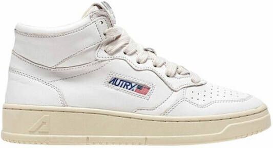 Autry Witte High-Top Sneakers Met Geperforeerde Details White