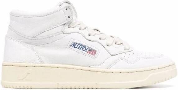 Autry Witte High-Top Sneakers Met Geperforeerde Details White