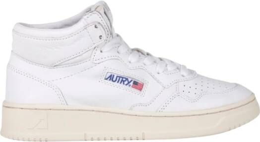 Autry Witte High-Top Sneakers Met Geperforeerde Details White