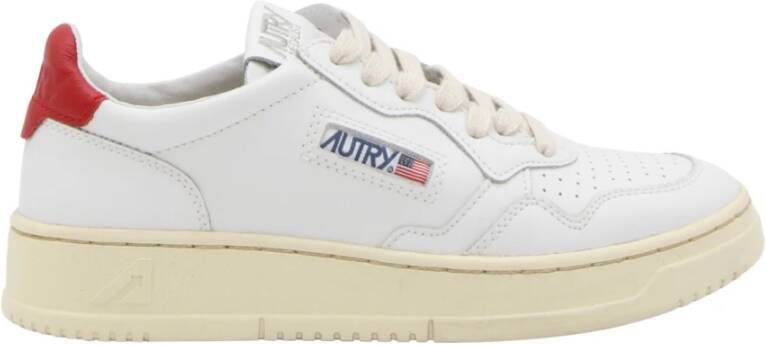 Autry Vintage lage leren sneakers voor vrouwen White Dames