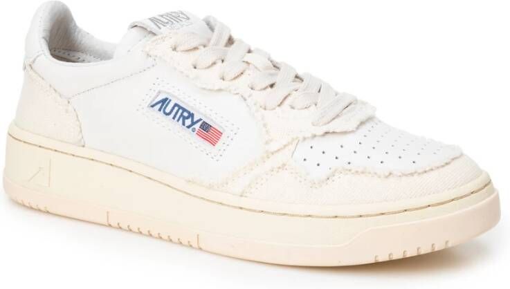 Autry Sneakers met paneeldesign en distressed effect Wit
