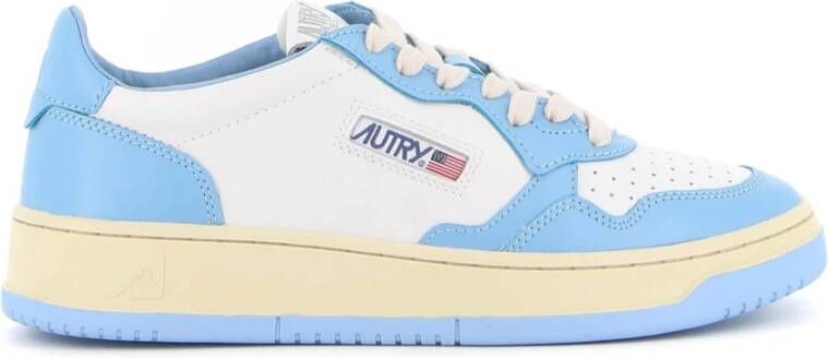 Autry Vintage lage profiel leren sneakers met Amerikaanse vlag detail White