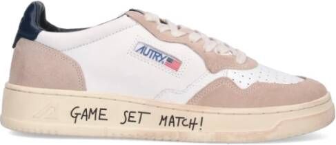 Autry Sneakers met logo-patch en contrasterende hiel White Heren