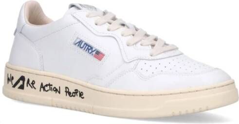 Autry Slogan-Print Panel Sneakers voor Heren White Heren