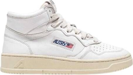 Autry Witte High-Top Sneakers Met Geperforeerde Details White