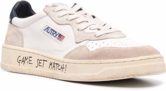 Autry Sneakers met logo-patch en contrasterende hiel White Heren