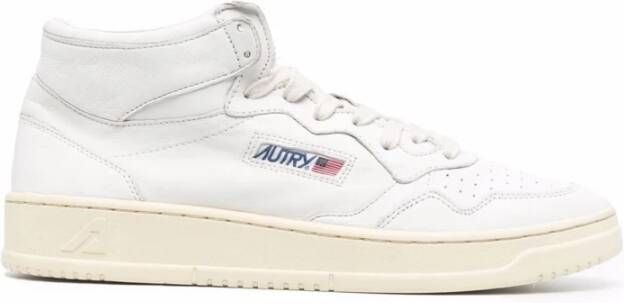 Autry Witte High-Top Sneakers Met Geperforeerde Details White
