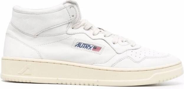 Autry Witte Leren Sneakers met Multilayer Inzetstukken White Heren