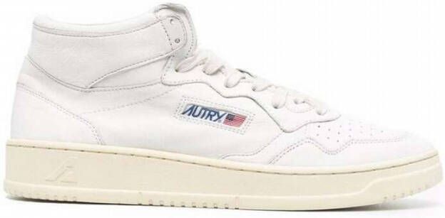 Autry Witte Leren Sneakers met Multilayer Inzetstukken White Heren