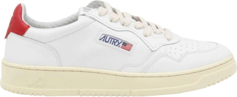 Autry Upgrade je Sneaker Game met Witte en Rode Leren Sneakers voor Mannen White Heren