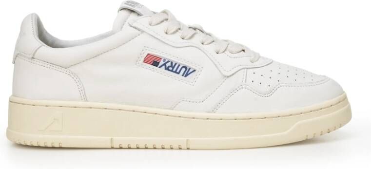 Autry Lage profiel logo-patch sneakers White Heren