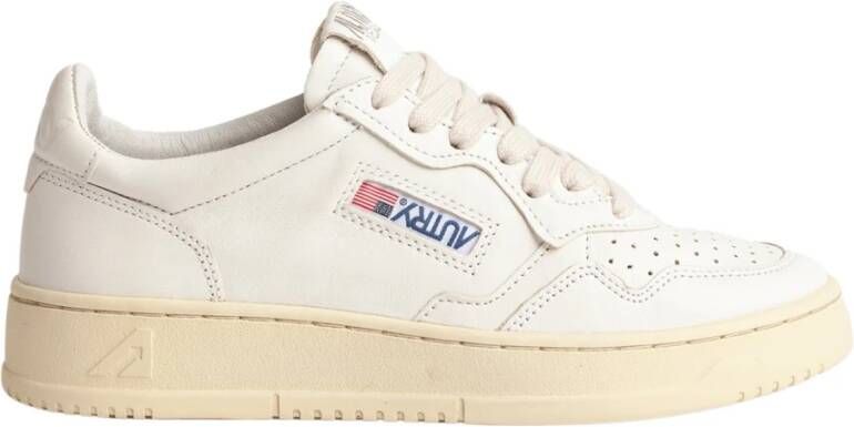 Autry Lage profiel logo-patch sneakers White Heren