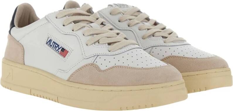 Autry Witte leren sneakers met groene hiel geïnspireerd op jaren 80 design White Heren - Foto 3