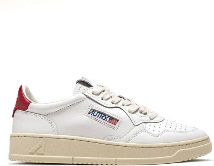 Autry Upgrade je Sneaker Game met Witte en Rode Leren Sneakers voor Mannen White Heren - Foto 2