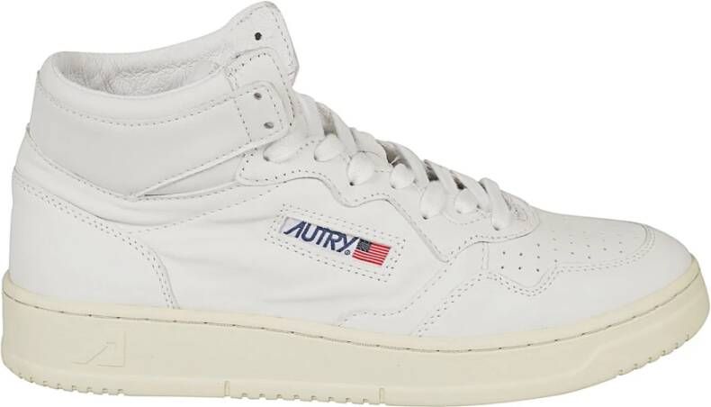 Autry Witte High-Top Sneakers Met Geperforeerde Details White