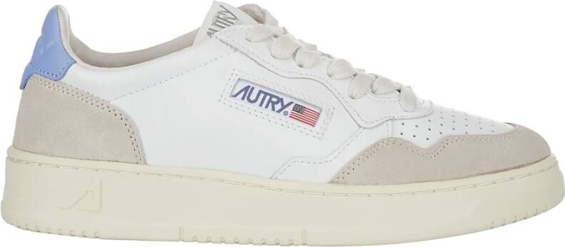 Autry Medalist Low Dames Leer Suede Wit Vista Maat: 40 Kleur: Leer Suede Wit Vista White Heren