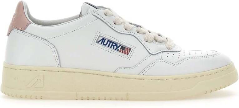 Autry Witte Leren Sneakers met Iconische Achterzak White Dames