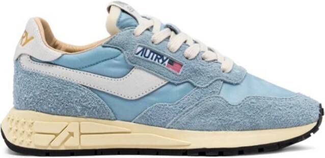 Autry Suede Patch Logo Sneakers Blue Dames