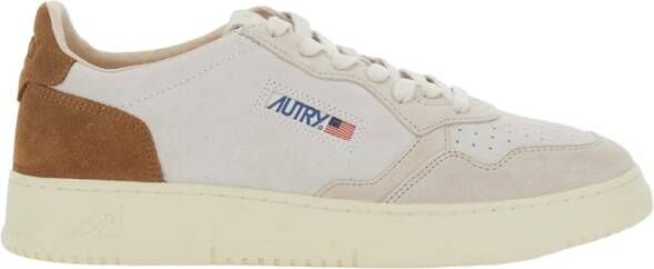 Autry Suede Tricolor Beige Sneakers