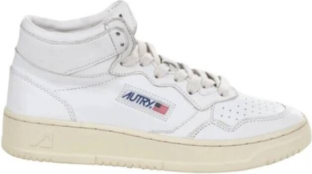 Autry Witte High-Top Sneakers Met Geperforeerde Details White