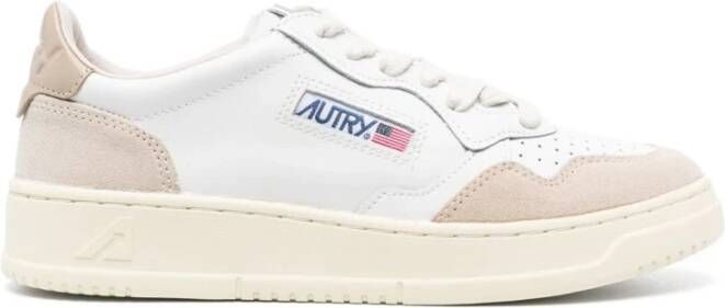 Autry Vintage-geïnspireerde lage Ls58 suède sneakers White Heren