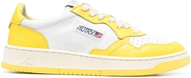 Autry Tweekleurige Medalist Sneakers Yellow Heren