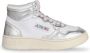 Autry Witte Leren Veterschoenen met Logo Patch White Dames - Thumbnail 5