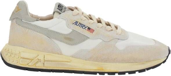 Autry Vintage Beige Lage Top Sneakers Beige Heren