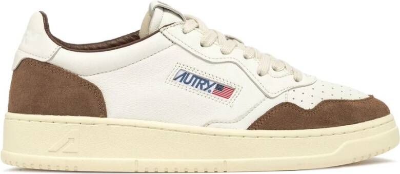 Autry Bruine Sneakers met Multi-layer Inzetstukken Brown Heren