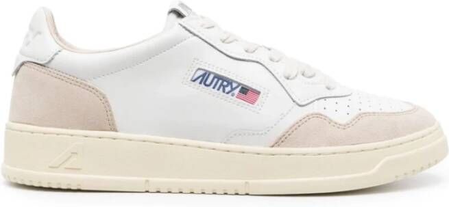 Autry Vintage-geïnspireerde lage suède sneaker White Dames
