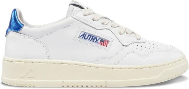 Autry Witte en Blauwe Medalist Low Sneakers White Dames