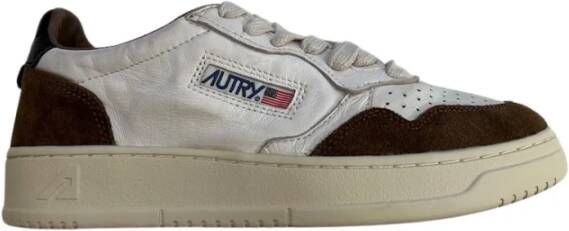 Autry Vintage-geïnspireerde leren sneakers Bruin Heren