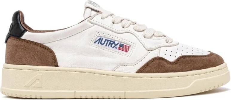 Autry Vintage geïnspireerde Medalist Low Sneaker voor vrouwen White Heren