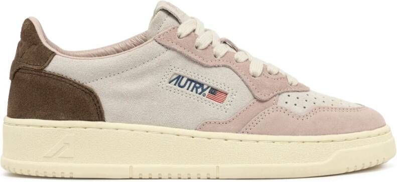 Autry Vintage-geïnspireerde suède sneaker met geperforeerde neus Multicolor Dames