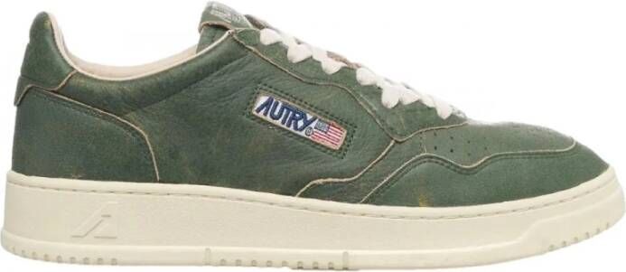 Autry Vintage Groene Leren Sneakers Green Heren