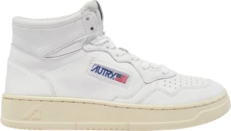 Autry Vintage High-Top Leren Sneakers White Heren