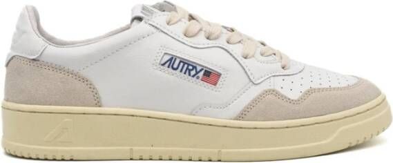 Autry Witte Leren Sneakers met Logodetails Multicolor Heren