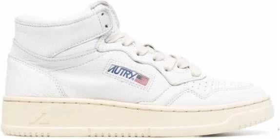 Autry Witte High-Top Sneakers Met Geperforeerde Details White